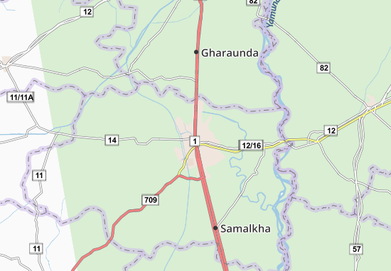 Karte Stadtplan Panipat