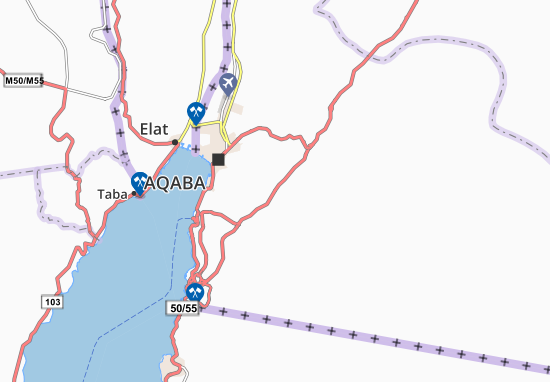 Kaart Plattegrond Aqaba Qasabah