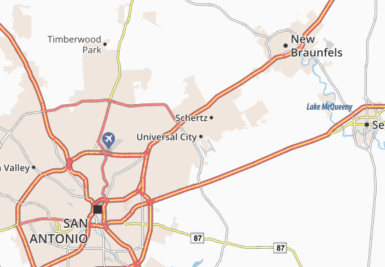 Kaart Plattegrond Universal City
