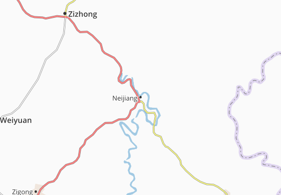 Mapa Neijiang
