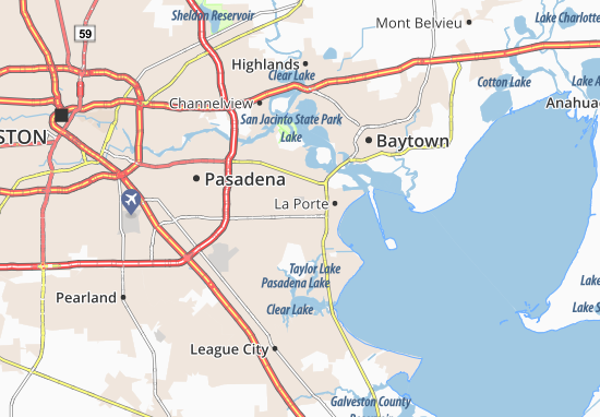 Mapa Southeast Harris