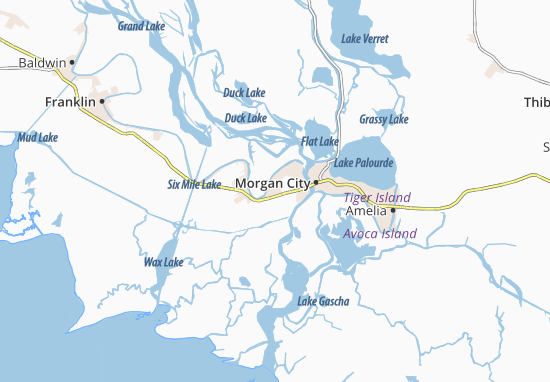 Karte Stadtplan Bayou Vista