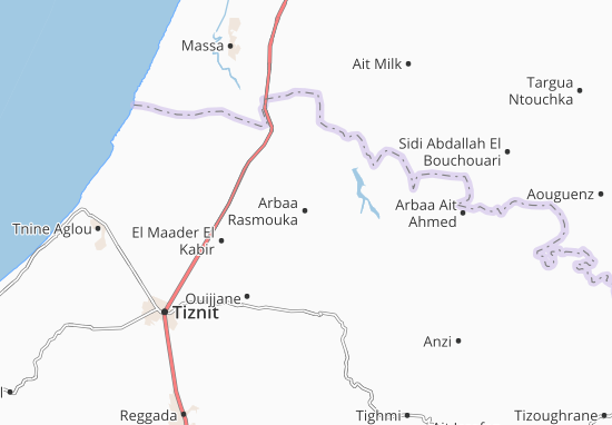 Karte Stadtplan Arbaa Rasmouka