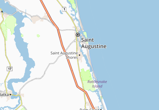 Karte Stadtplan Saint Augustine Shores