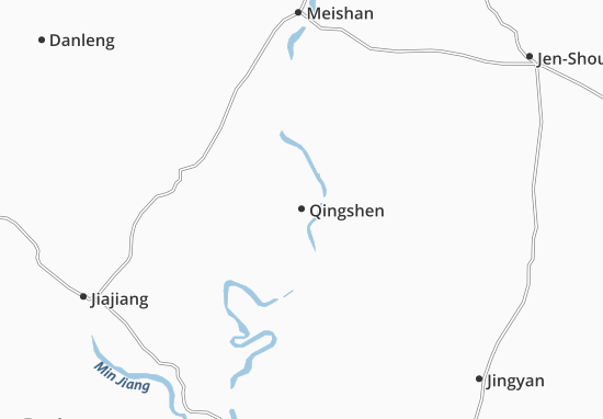 Karte Stadtplan Qingshen