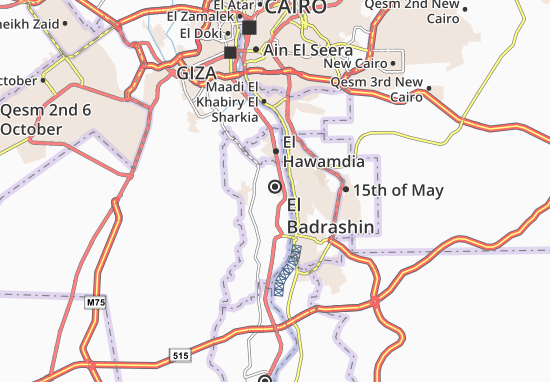 Karte Stadtplan El Badrashin