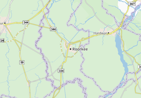 Karte Stadtplan Roorkee