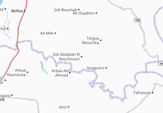 Karte Stadtplan Sidi Abdallah El Bouchouari