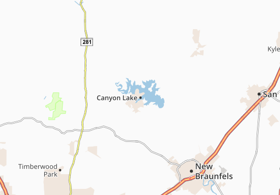 Karte Stadtplan Canyon Lake
