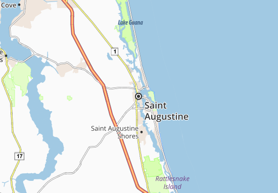 Kaart Plattegrond Saint Augustine