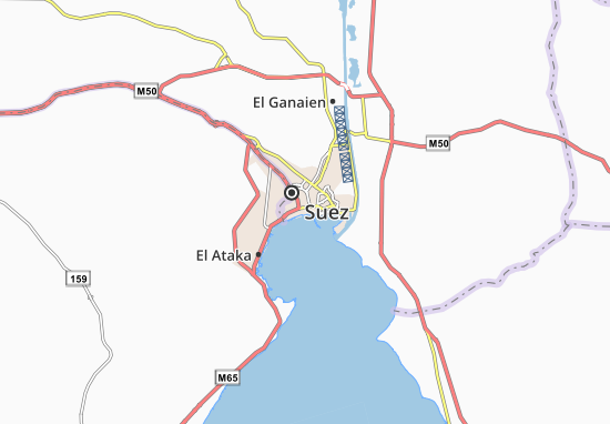 Kaart Plattegrond Qesm El Suez