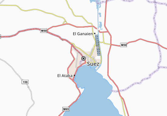 Karte Stadtplan Suez