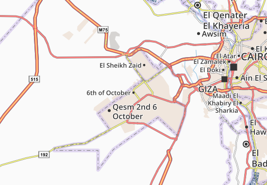 Karte Stadtplan 6th of October