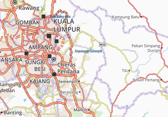 Karte Stadtplan Ulu Semenyih