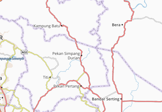 Carte-Plan Pekan Simpang Durian