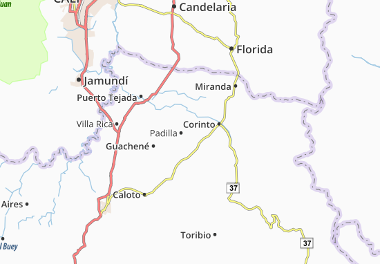 Karte Stadtplan Padilla