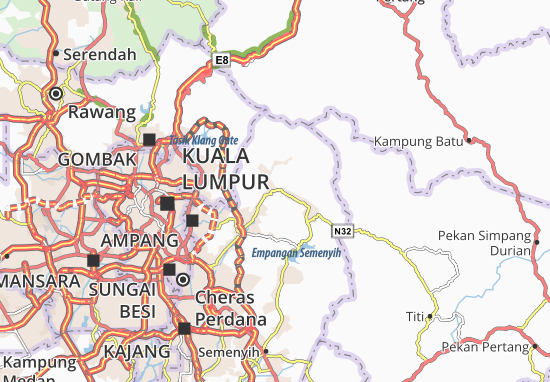 Karte Stadtplan Ulu Langat
