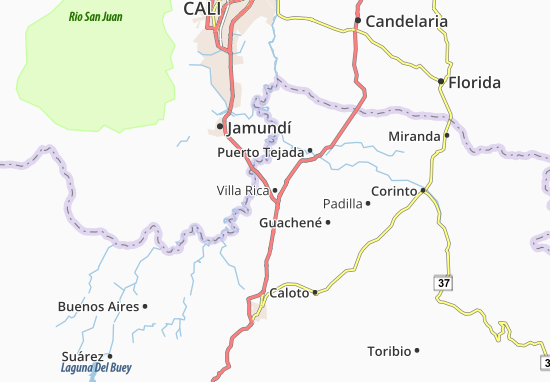 Karte Stadtplan Villa Rica