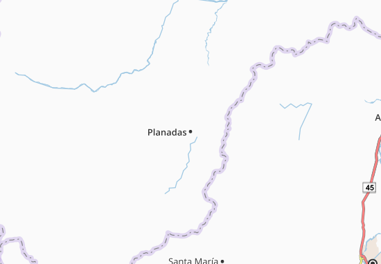 Kaart Plattegrond Planadas