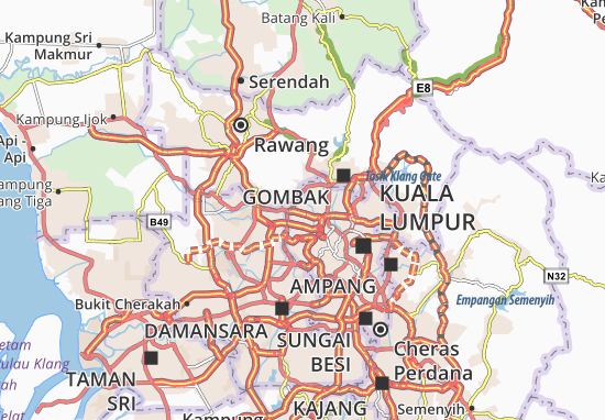 Karte Stadtplan Kepong