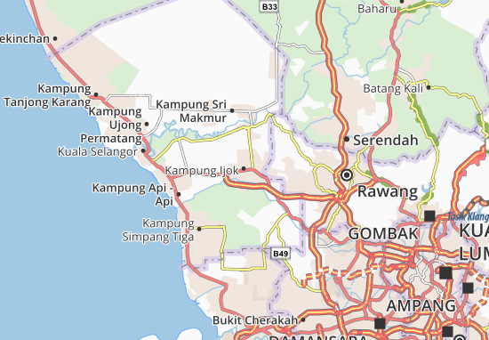 Karte Stadtplan Kampung Ijok