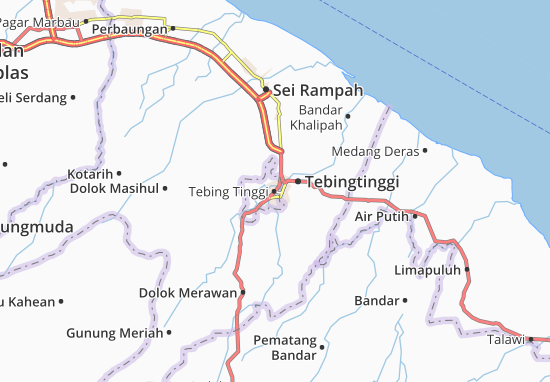Karte Stadtplan Padang Hilir