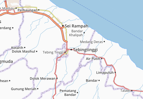 Karte Stadtplan Tebingtinggi