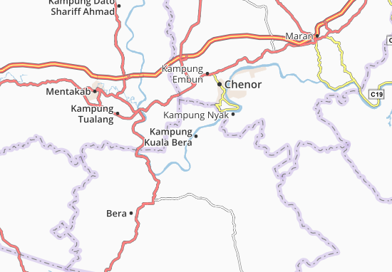Kaart Plattegrond Kampung Kuala Bera