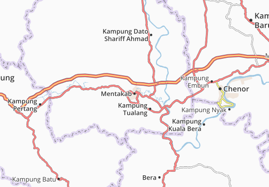 Karte Stadtplan Mentakab