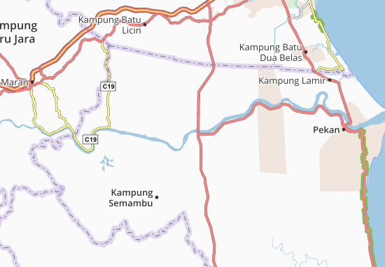 Kaart Plattegrond Kampung Tanjung