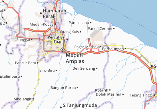 Kaart Plattegrond Tanjung Morawa