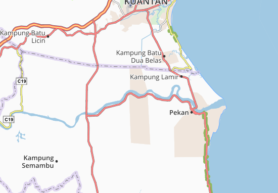 Karte Stadtplan Kampung Temai Hilir