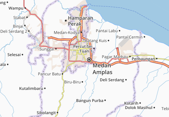 Karte Stadtplan Percut Sei Tuan