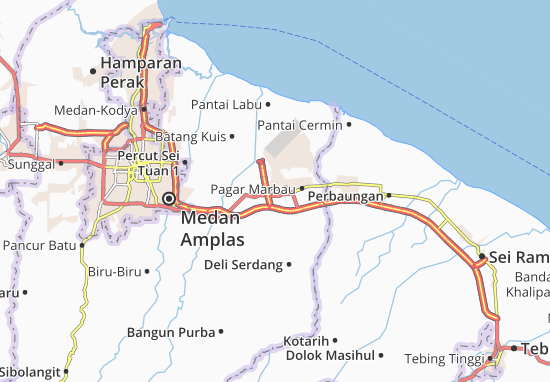 Kaart Plattegrond Deli Serdang