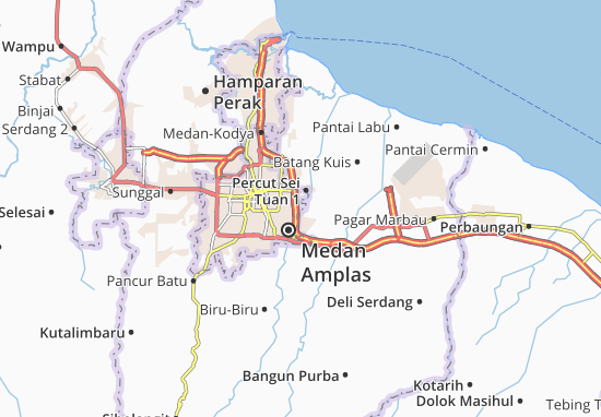 Kaart Plattegrond Medan Denai