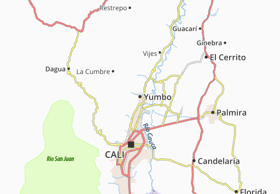 Karte Stadtplan Yumbo