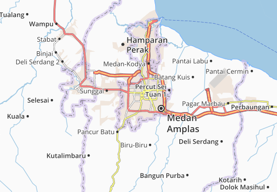 Karte Stadtplan Medan Baru