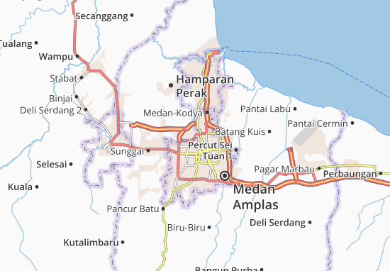 Karte Stadtplan Medan Barat