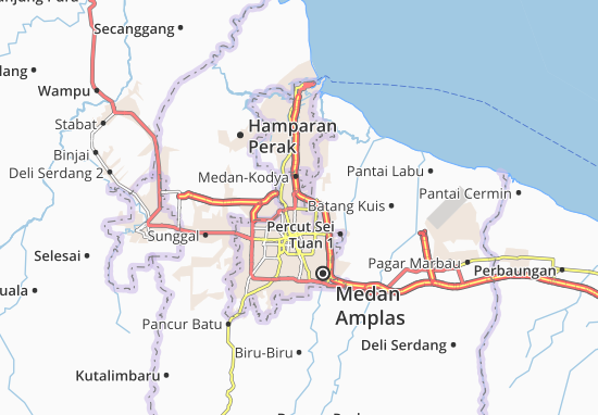 Kaart Plattegrond Medan Timur