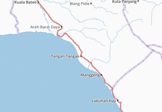 Kaart Plattegrond Tangan-Tangan