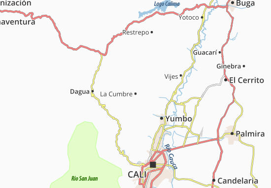 Karte Stadtplan La Cumbre