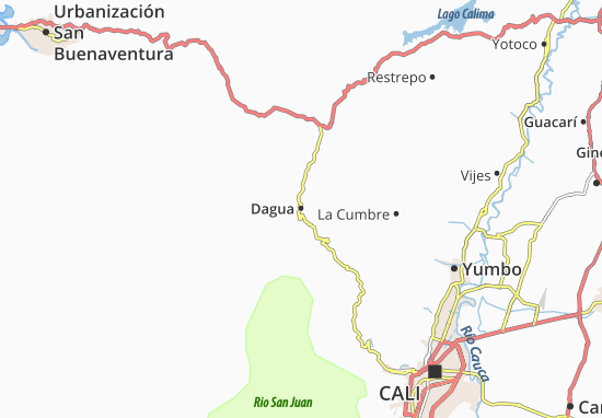 Karte Stadtplan Dagua
