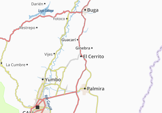 Kaart Plattegrond El Cerrito