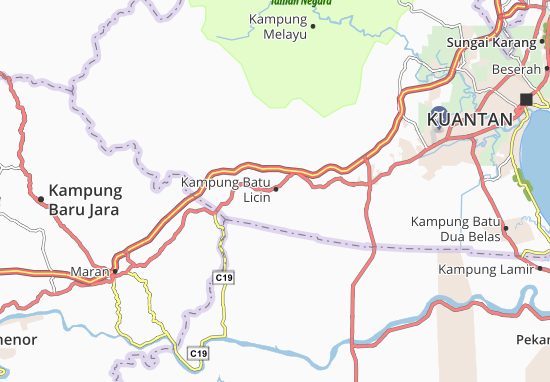 Karte Stadtplan Kampung Batu Licin