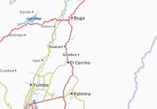 Kaart Plattegrond Ginebra