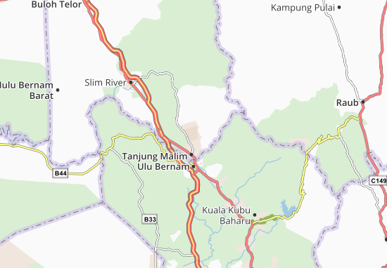 Karte Stadtplan Tanjung Malim