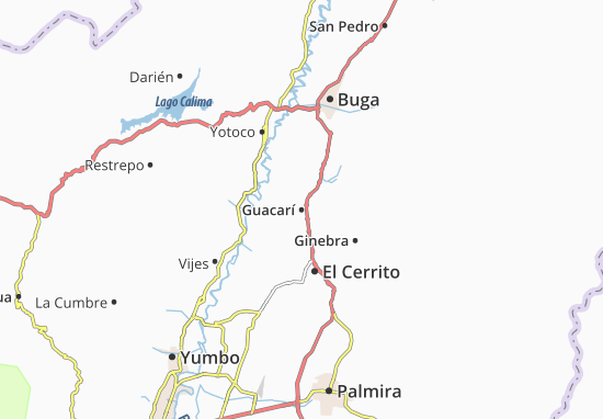 Kaart Plattegrond Guacarí