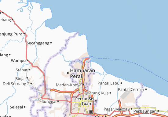 Kaart Plattegrond Medan Kota Belawan