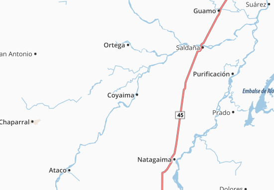 Kaart Plattegrond Coyaima