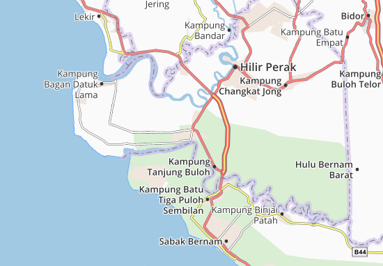 Kaart Plattegrond Kampung Teluk Baru